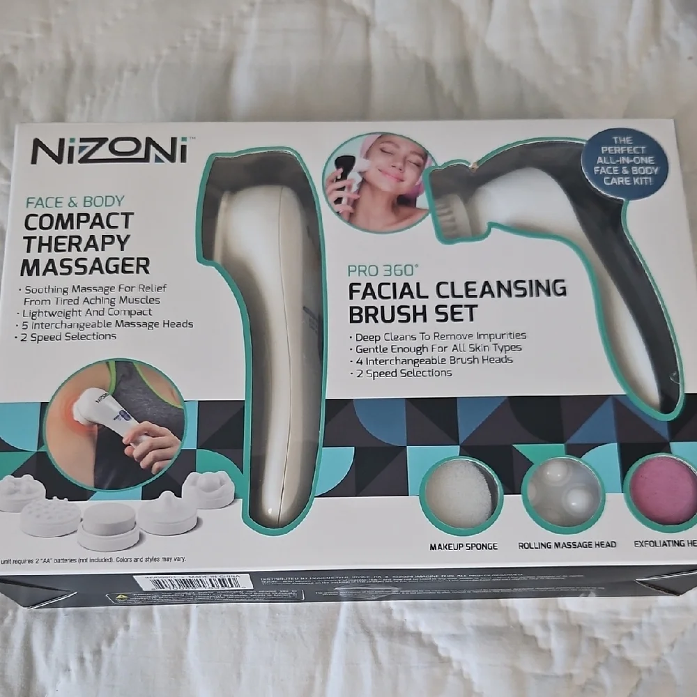 Nizoni Compact Massager & Facial Cleansing Brush